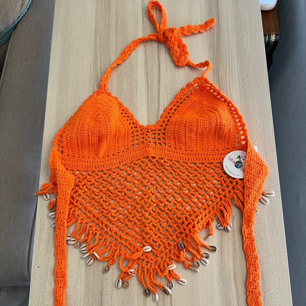 Tie Up Crochet Crop Top